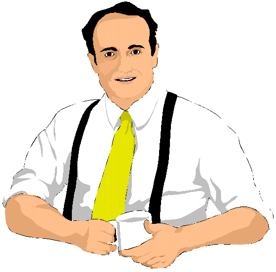 boss with coffee